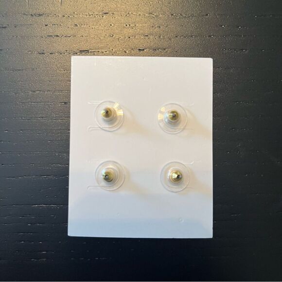 Marlyn Schiff Duo of Gold Post Earrings NWT - Picture 4 of 5